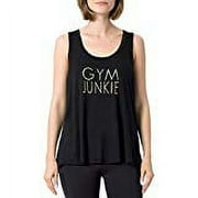 Z by Zobha Graphic Tank "Gym Junkie" Active Wear Black Large