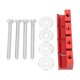 thumbnail image 4 of Kit de montaje de 4 ganchos en J para caja de herramientas de camioneta, de aluminio y acero inoxidable, universales, color rojo, 4 of 14
