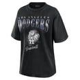 thumbnail image 2 of Women's WEAR by Erin Andrews  Charcoal Los Angeles Dodgers Oversized Boyfriend T-Shirt, 2 of 4
