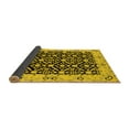 thumbnail image 2 of Ahgly Company Indoor Square Oriental Yellow Traditional Area Rugs, 7' Square, 2 of 4