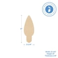 thumbnail image 5 of Wood Lightbulb Cutouts 6-inch x 2-1/4-inch, Pack of 50 Unfinished Christmas Tree Decorations Ornaments for DIY Decor/Craft, by Woodpeckers, 5 of 7