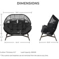thumbnail image 2 of Evajoy Modern and UV Resistant Metal Egg Chair with Cushions - Set of 2 Gray, 2 of 5