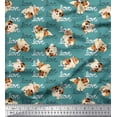 thumbnail image 1 of Soimoi Georgette Viscose Fabric Love Text & Puppies Dog Decor Fabric Printed Yard 42 Inch Wide, 1 of 3