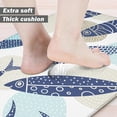 thumbnail image 5 of Coastal Kitchen Rugs Set of 2 Beach Kitchen Mats for Floor Cushioned Anti Fatigue Kitchen Floor Mat Fish Pattern Waterproof Non-Slip Comfort Standing Mat for Kitchen Sink, 17.3x28+17.3x47 Inch, Blue, 5 of 6