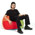 thumbnail image 4 of Gouchee Home Breeze Multicolored Bean Bag Cover – Soft Microfiber Beanbag Slipcover with Funnel Filling System, Machine Washable for Living Room, Playroom, or Classrooms, 4 of 5