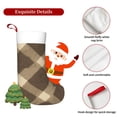 thumbnail image 5 of Flannel Christmas Stocking 17.7×11×7in Soft And Light Touch Good Socks Splicing Design Can Be Used For Hanging Argyle Plaid Khaki_2, 5 of 8