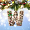 thumbnail image 3 of Coollooc 26 Alphabet Ornaments for Christmas Tree, Candy Cane Initial Letter Pendant with Berries Pattern, Mini Monogram Hanging Decorations for Party Gifts DIY Decor(W,A), 3 of 6