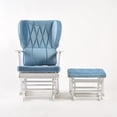 thumbnail image 4 of Comfort Deluxe Glider Chair and Ottoman Set Baby Blue, 4 of 6