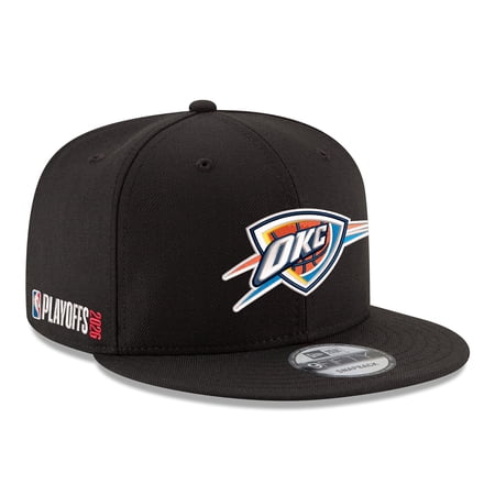 Men s New Era Black Oklahoma City Thunder 2026 NBA Playoffs 9FIFTY Snapback Hat