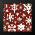 thumbnail image 2 of Grey, Jace 20x20 Black Modern Framed Museum Art Print Titled - Red Snow Flakes, 2 of 5