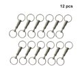 thumbnail image 3 of Termina llaveros para hombres Hombres Turismo al aire libre Snap Snap Soporte de bloqueo rápido Pull-APART Steel-Apart Cinturones plateados Llaveros 12 paquetes Vogacara HA011203-00, 3 of 7