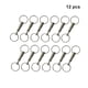 thumbnail image 3 of Termina llaveros para hombres Hombres Turismo al aire libre Snap Snap Soporte de bloqueo rápido Pull-APART Steel-Apart Cinturones plateados Llaveros 12 paquetes Inevent HA011203-00, 3 of 7