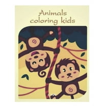 animals coloring kids: 50 great animal coloring picture collections. (Paperback)