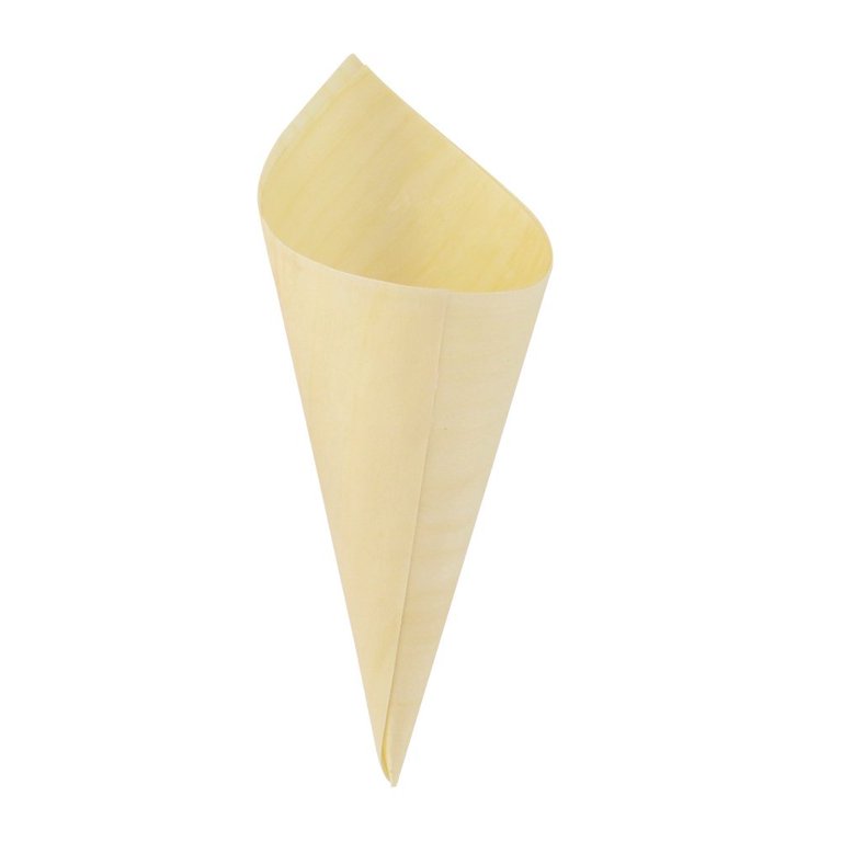 Bio & Chic 210BBCO180BC Mini Wooden Cone, 5 oz. Capacity, 7 Height Pack of  50 