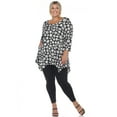 thumbnail image 4 of White Mark Women's Plus Size Printed Geometric Circle Tunic Top, 4 of 5