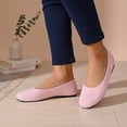 thumbnail image 6 of Lenago Flat Dress Shoes for Women Low Shallow Heel Dress Shoes Slip-On Walking Shoes Round Toe Office Shopping Party Travel Pink Size-7, 6 of 7