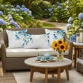 thumbnail image 6 of Outdoor Pillow Cover Blue Green Yellow Flowers Set of 2 Waterproof Throw Pillowcases Watercolor Spring Decorative Patio Furniture Pillows for Couch Garden Indoor & Outdoor Use, 6 of 9