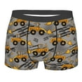 thumbnail image 5 of Uemuo Retro Excavator Pattern Men's Boxer Briefs,Trunk Anti-Chafing,Comfortable, Durable, and Stylish Underwear-Small, 5 of 9