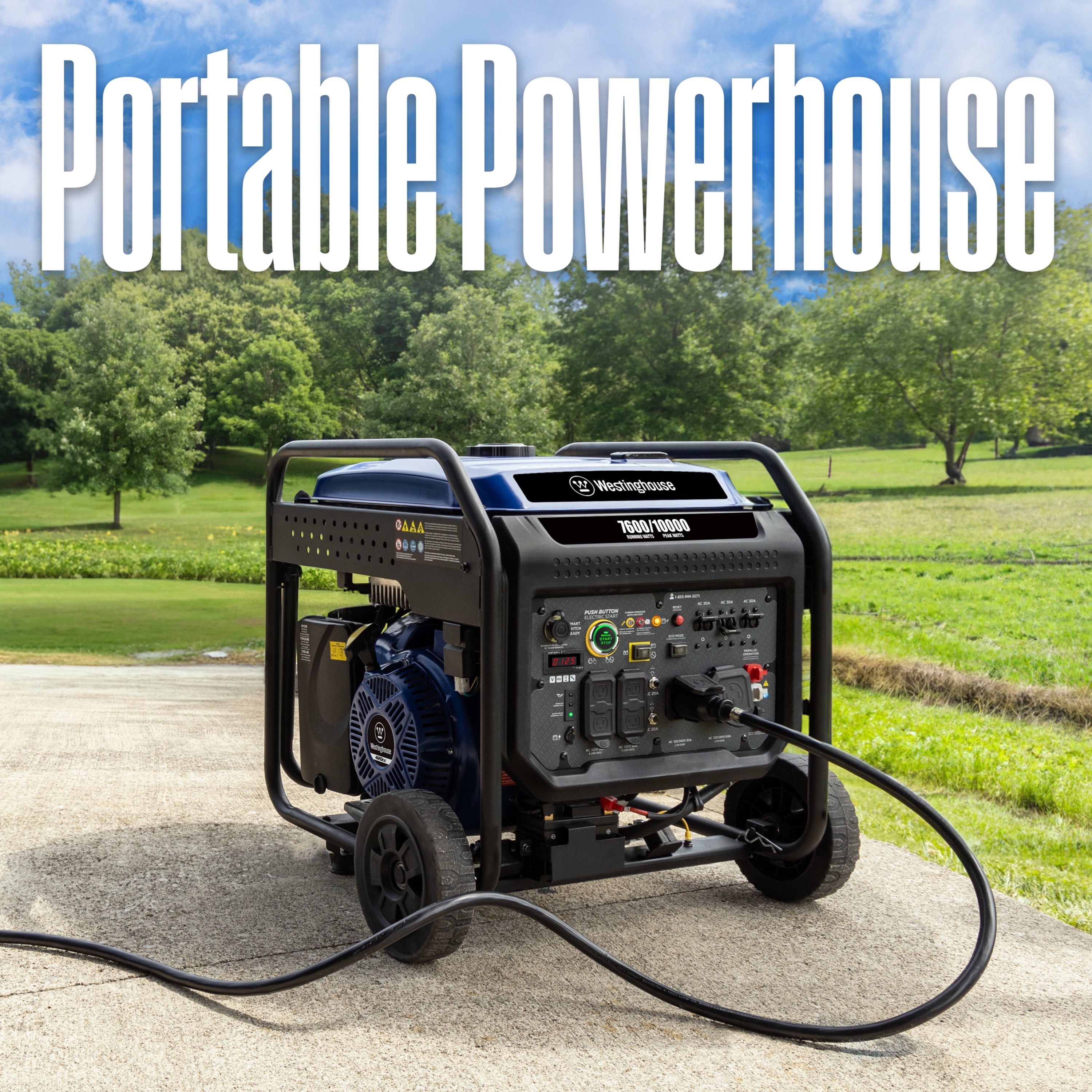 Westinghouse 10,000-Watt Gas Powered Portable Generator with