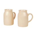 thumbnail image 2 of Hand Painted Ceramic Mason Jar Mugs Set Of 2 - Peach, 500ml Each | Cold Coffee Mugs | Smoothie Mugs | Bottle Mugs, 2 of 5