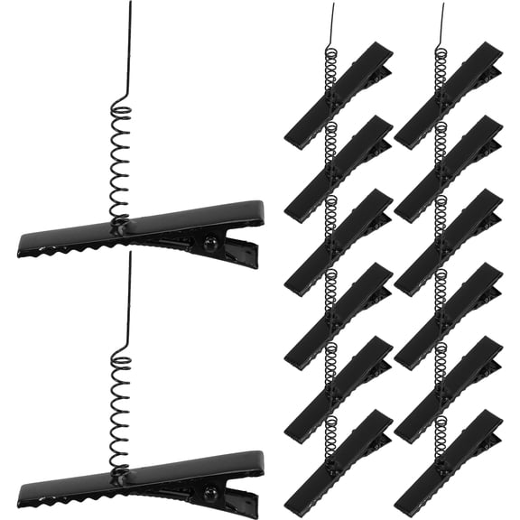 BESTONZON Iron Duckbill Clips Black Spring for Decor Strong and Durable 100Pcs