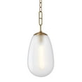 thumbnail image 2 of Hudson Valley Lighting 2109 Bruckner 1 Light 9" Wide Mini Pendant - Brass, 2 of 3