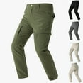 thumbnail image 5 of ZQUUVOU Mens Cargo Joggers Hiking Pants Casual Lightweight Casual Solid Multiple Pockets Zipper Pants Gray, 5 of 5
