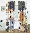 thumbnail image 2 of Cute Cat Faces Pattern Blackout Curtains for Living Room Bedroom 55W x 72/84L Insulated Window Drapes 2 Panels, 2 of 6