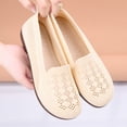 thumbnail image 3 of Women's Wide Toe Box Flats Shoes Knit Ballet Flat Slip-on Dress Walking Comfort Shoes, 3 of 5