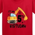 thumbnail image 4 of Inktastic Construction Truck It's My 5th Birthday Youth T-Shirt, 4 of 5