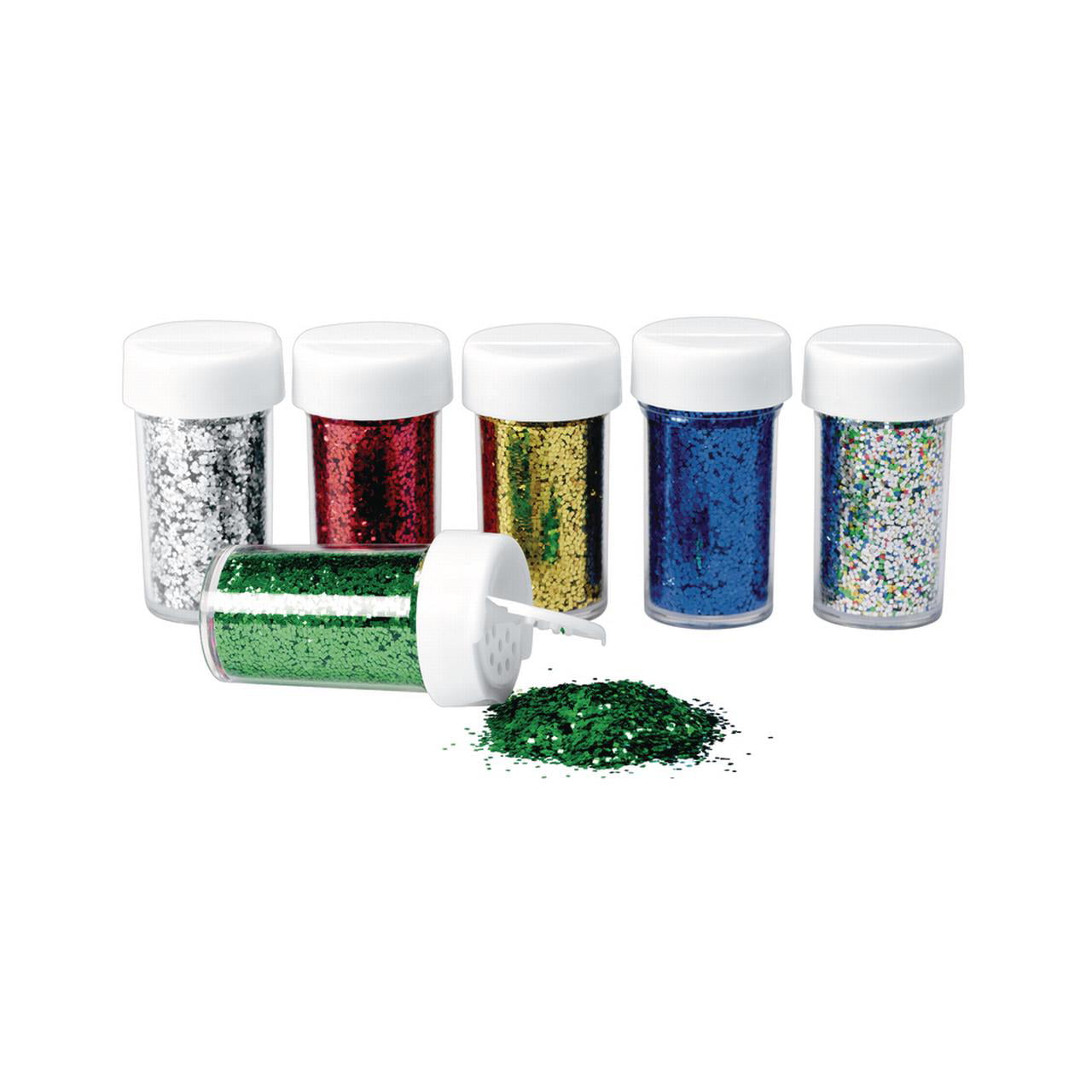 Pack of 8 Glitter Shaker Tubes/Pots Assorted Colours for Children Craft GLTU/1 
