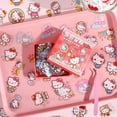 thumbnail image 2 of 100 Uds pegatina de Sanrio Kuromi Hello Kitty Linda melodía Guka Kawaii decoración de cuenta de mano pegatinas impermeables para regalos de niñas, 2 of 5