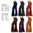 thumbnail image 2 of JED FASHION Women's Plus Size Ultra Flared Mineral Washed Pants, 2 of 2