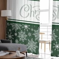 thumbnail image 4 of Green Christmas Snowflake Sheer Curtains 72 Inches Long 2 Panels Set, Window Sheer Curtains for Living Room/Bedroom, Xmas Snowflake Winter Striped Light Filtering Rod Pocket Curtain 52'' x 72'' x 2, 4 of 7