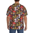 thumbnail image 3 of Sikiie Mushrooms And Leaves Men's Cuban Shirt, Hawaiian Shirts, Business Casual Button Down Shirts, Short Sleeve Shirt-4X-Large, 3 of 5
