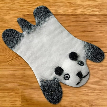 

Kitchen Decor Cute Animal Wool Felts Cup Cushion Cartoon-like Desktop Decorations Placemats Heat Pads Kitchen Gadgets