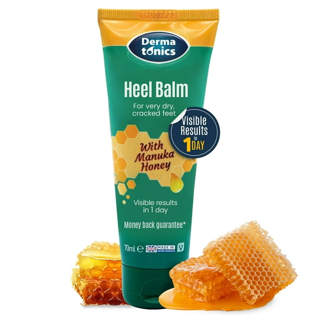 Dermatonics Bálsamo para Talones con Miel de Manuka Apto para Diabéticos 70 ml Hidrata y Atrae Humedad a la Piel Ideal para Personas con Pies Muy Secos
