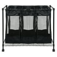 thumbnail image 4 of Oceanstar Triple Storage Metal Organizer and Laundry Sorter, 36.50 in L X 18 in W x 33 in H, Black Color, 4 of 5