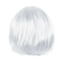 Yoofe Wigs Human Hair,Ladies Wig Carnival Human Hair Wig 30CM Wig Short Suitable for Party Decoration Wave Wigs for Women Natural Color 1Pc,11. Inches