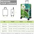 thumbnail image 4 of Stretch Luggage Cover XL(29-32in)– Elastic Travel Suitcase Protector with Handle Openings & Bottom Closure, Washable Polyester Spandex Suitcases Cover, Tropical Forest Jungle Print, 4 of 5