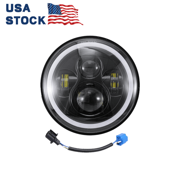 7" inch LED Headlight High low for Harley-Davidson Honda Yamaha Motorcycle, DOT Approve , H6024 LED Sealed Beam Headlights, Plug & Play