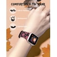 thumbnail image 2 of Wearlizer Halloween Skull Engraved Band Compatible with Apple Watch Band 40mm 38mm 41mm 49mm 45mm 44mm 42mm Women, Two-Tone Skull Cute Soft Silicone Sport Strap for iWatch Series 9 8/7/6/5/4/3/2/1/SE, 2 of 6