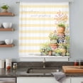 thumbnail image 4 of Spring Flowers Sheer Curtains 108" Extra Long, Country Botanical Budding Floral Pot Stripes Light Filering Curtains, Privacy Drapes Simi Floor to Veiling Curtain for Living Room Window Treatment, 4 of 9