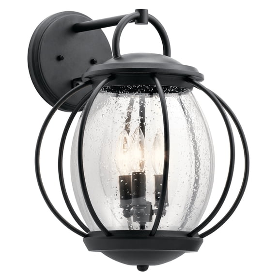 Kichler 49729 Vandalia 3 Light 14" Wide Outdoor Wall Sconce - Black