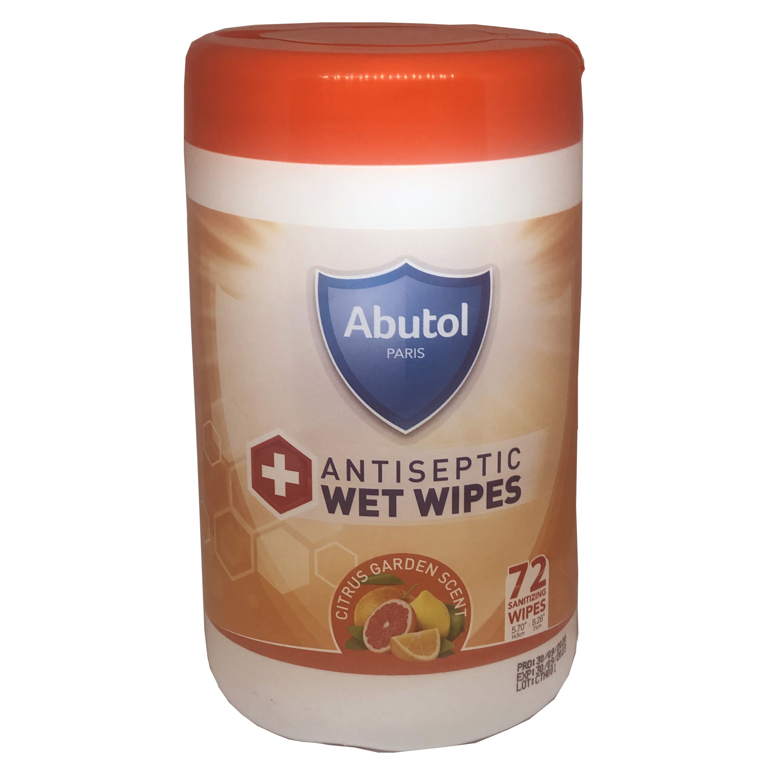 Abutol Paris Antiseptic Wet Sanitizing Wipes 72 Ct 16.5 oz