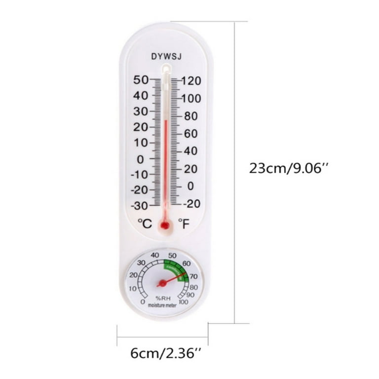 Wall Thermometer Indoor Outdoor Mount Garden Greenhouse Home Humidity  Meter2023