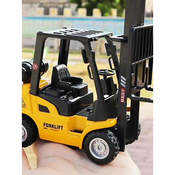 Tchonts Forklift Toy Lifting Vehicle Toy for Kids Forklift Construction Toy Engineering Vehicle Model Mini Forklift Remote Control for 3 Years Old and Up Kids Christmas Gifts