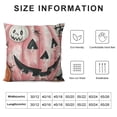 thumbnail image 5 of Halloween Throw Pillow Covers Pink Ghost Pumpkin Happy Halloween Pillow Case for Home Couch Sofa, 5 of 5