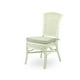 SK New Interiors Alexa Dining Side Chair White Color Natural Rattan ...