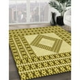 thumbnail image 3 of Ahgly Company Machine Washable Indoor Round Transitional Dark Yellow Green Area Rugs, 8' Round, 3 of 7